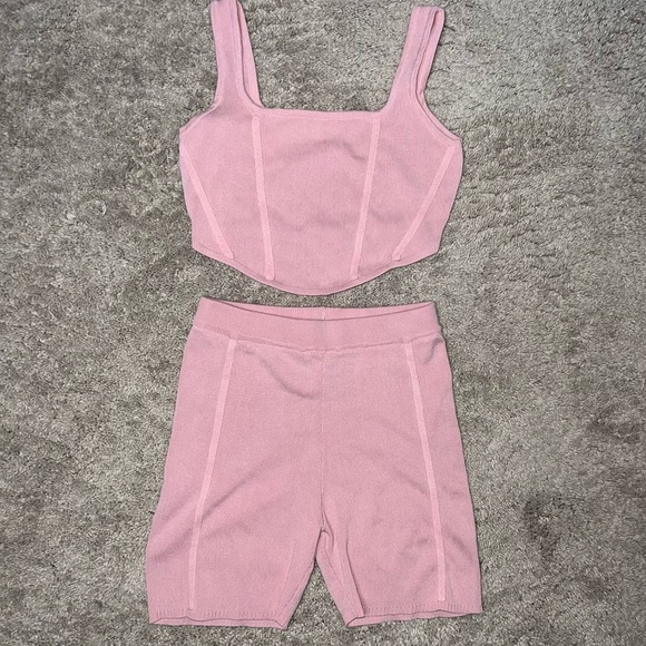 Immodel by HWA Los Angeles Pink Short and Cami Tank Set Size Med NWOT - Picture 8 of 12